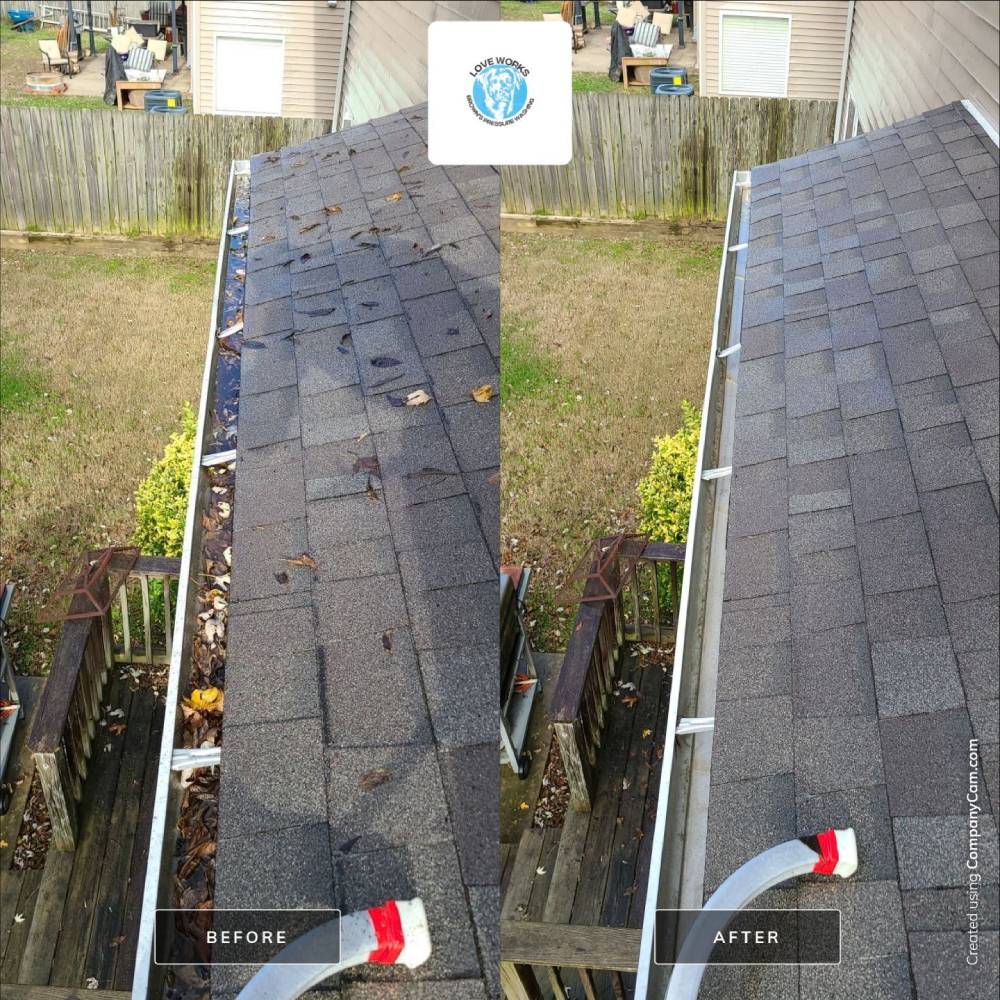 cleaning gutter