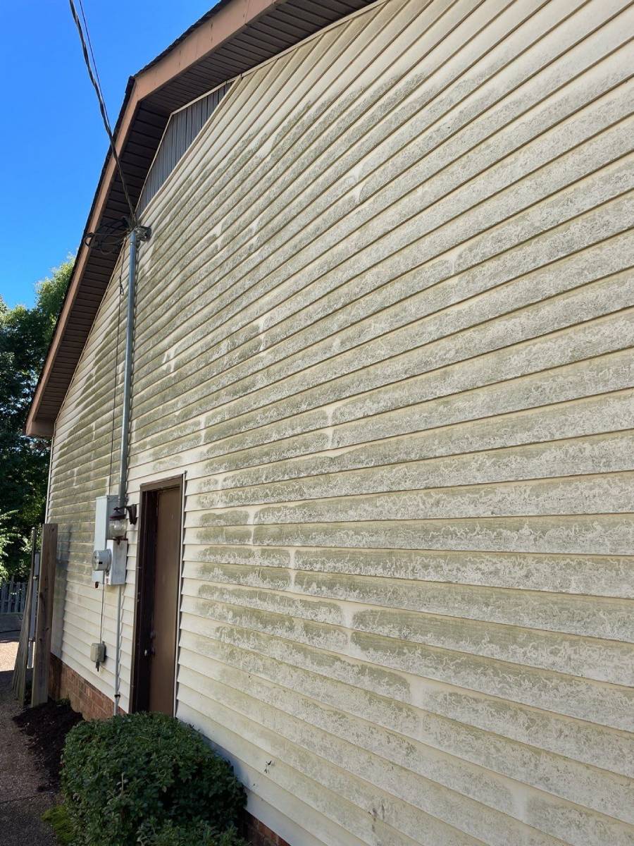 Before Pressure Washing Siding