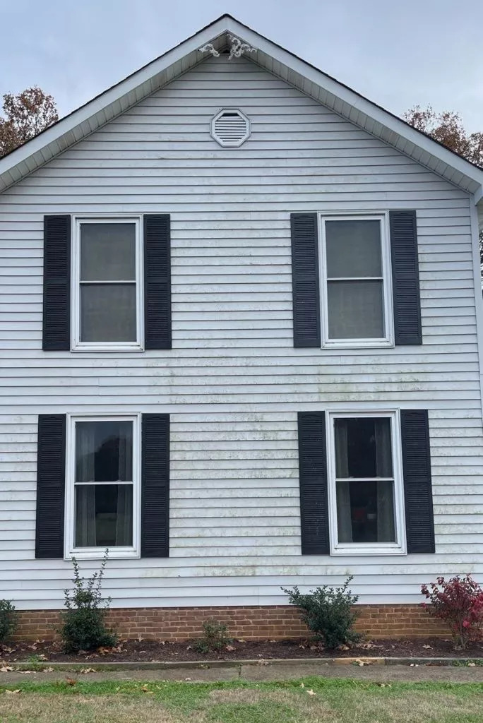 Before Pressure Washing Vinyl Siding